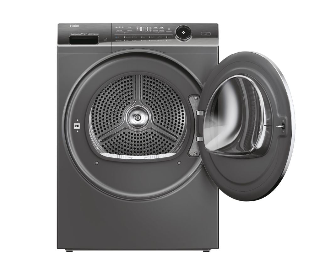 Haier HD90-A3Q979RU1-UK 9kg Freestanding Heat Pump Tumble Dryer-Anthracite Finish