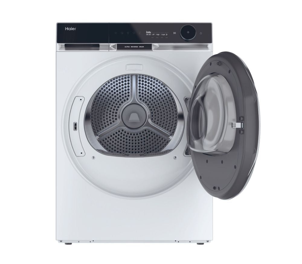 Haier HD90-A3Q397U1-UK Series 11 Freestanding 9kg Heat Pump Tumble Dryer-White