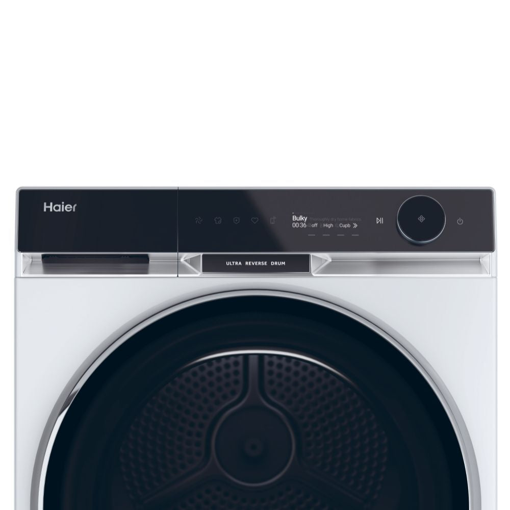 Haier HD90-A3Q397U1-UK Series 11 Freestanding 9kg Heat Pump Tumble Dryer-White