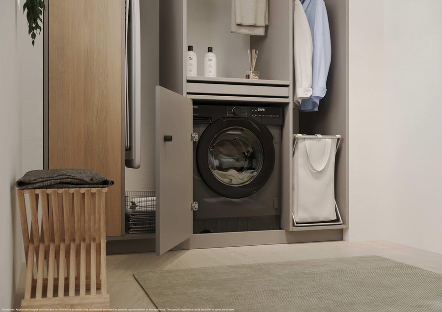 Haier BHA6S696M6DB9R80 Series 6 Integrated Washer Dryer - Dark Jade Silver - 9/6KG