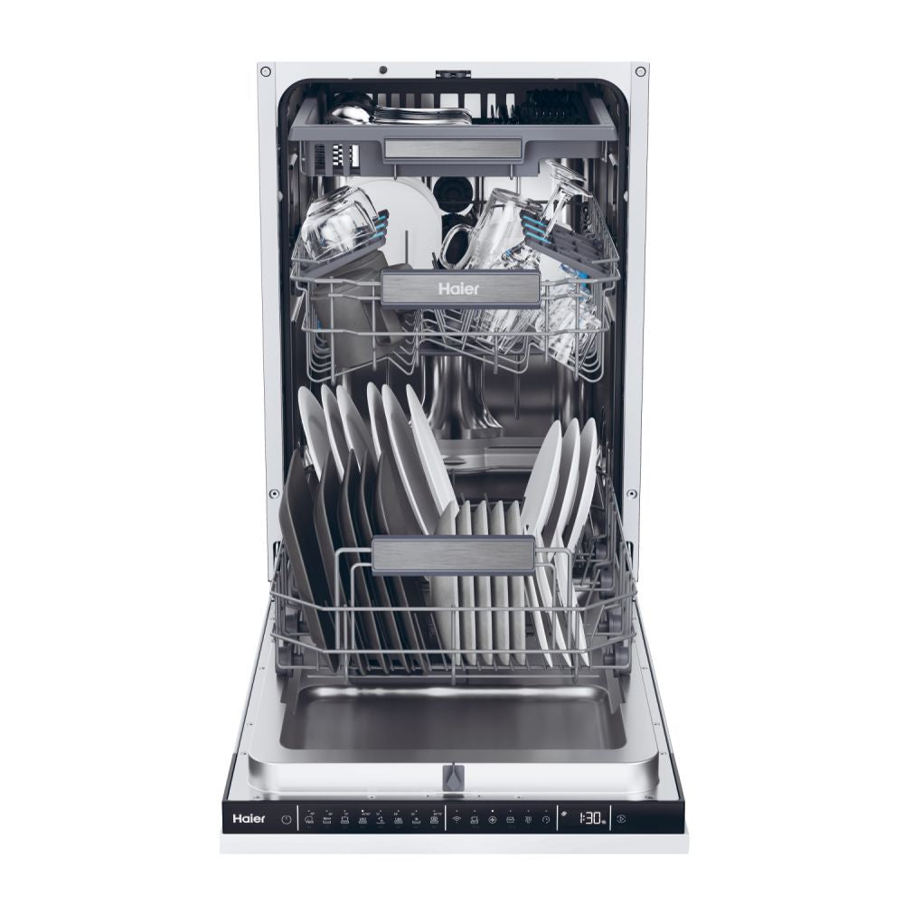 Haier XI1C3TB2FB-80 45cm 11 Place setting Fully Integrated Dishwasher with Bluetooth & WIFI Connectivity