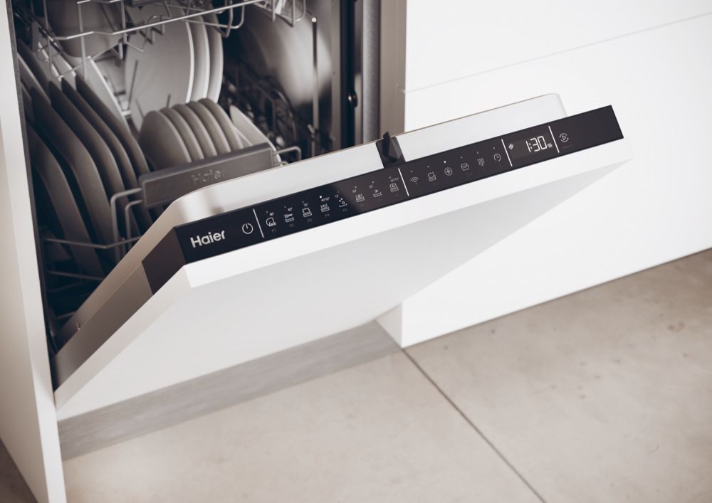 Haier XI1C3TB2FB-80 45cm 11 Place setting Fully Integrated Dishwasher with Bluetooth & WIFI Connectivity