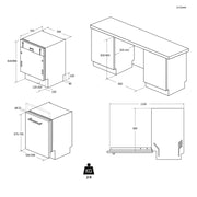 Haier XI 6C4S3FSB-80 60cm Fully Integrated 16 Place Dishwasher with Bluetooth & WIFI Connectivity