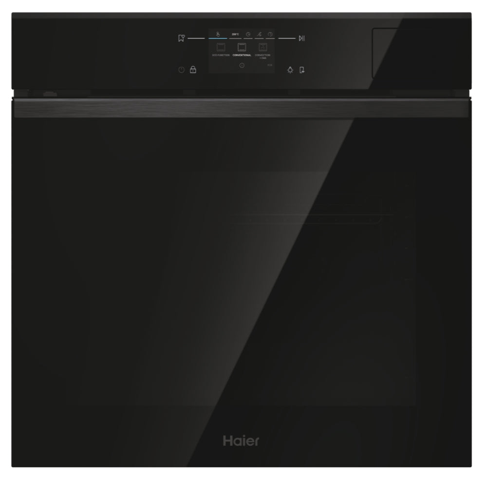 Haier H6 ID68CSYTB1 60cm Series 6 Multi-Function Wi-Fi Oven with Steam-AIRFRY, WIRELRESS PROBE- Black