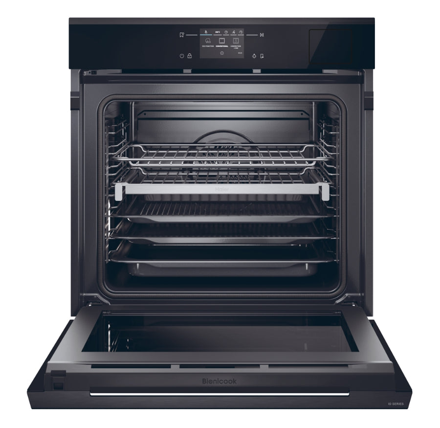 Haier H6 ID68CSYTB1 60cm Series 6 Multi-Function Wi-Fi Oven with Steam-AIRFRY, WIRELRESS PROBE- Black