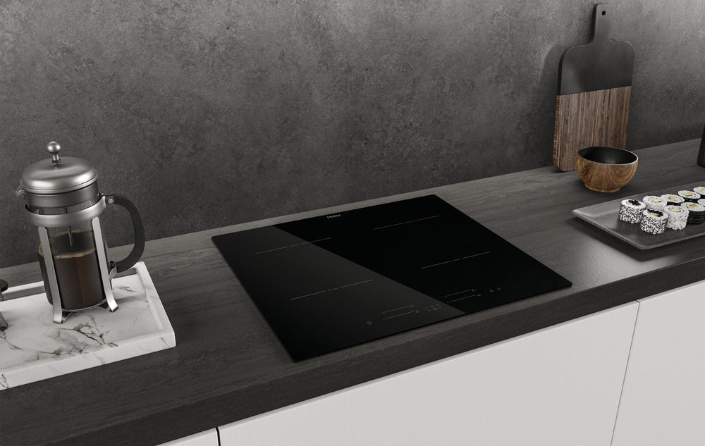 Haier HAISJ64MC 60cm 4 Zone Wi-Fi Induction Hob-Black Glass Finish