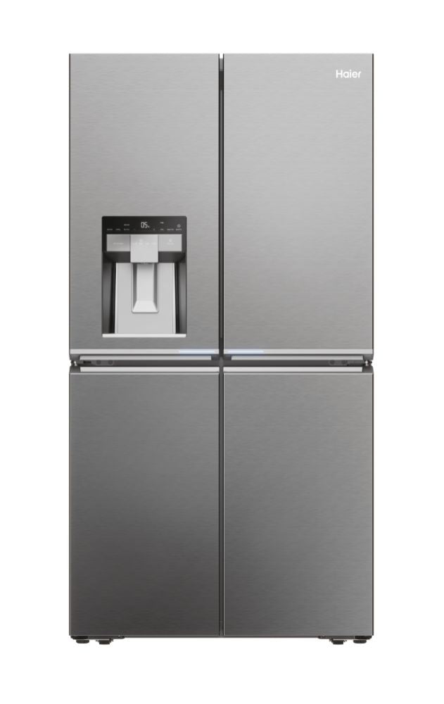 Haier HCR7918EIMP(UK) 90cm Multi-Door Freestanding Fridge Freezer- Platinum Inox