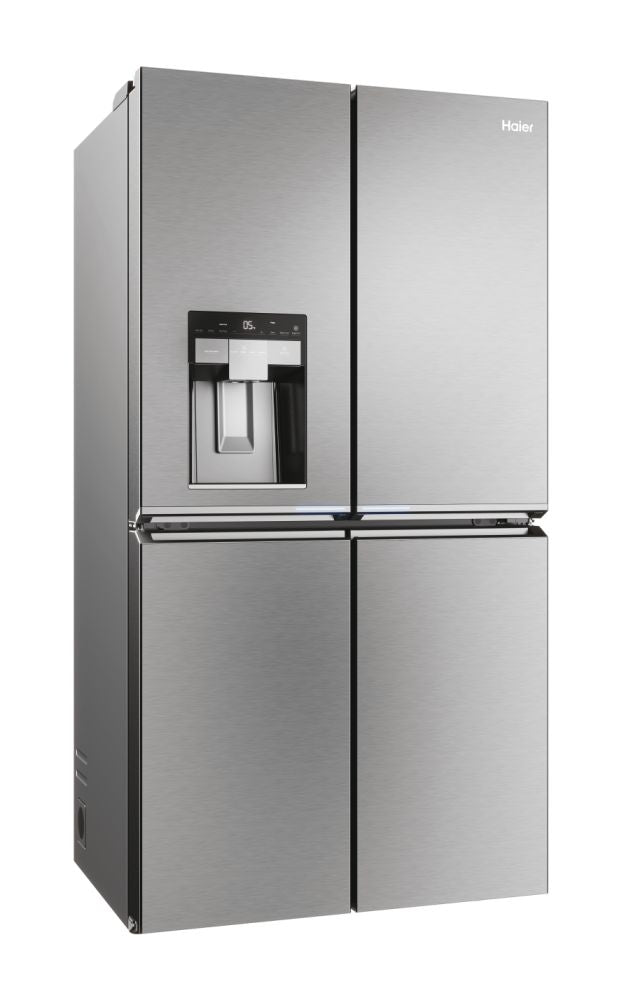 Haier HCR7918EIMP(UK) 90cm Multi-Door Freestanding Fridge Freezer- Platinum Inox