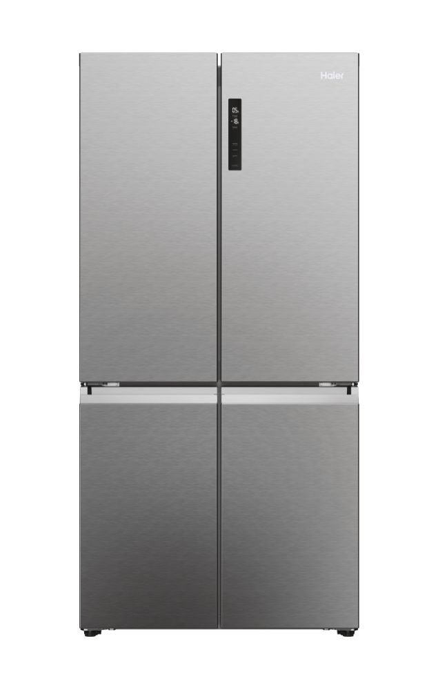 Haier HCR5919ENMP(UK) 90cm Cube 4 Door Fridge Freezer- Platinum Inox