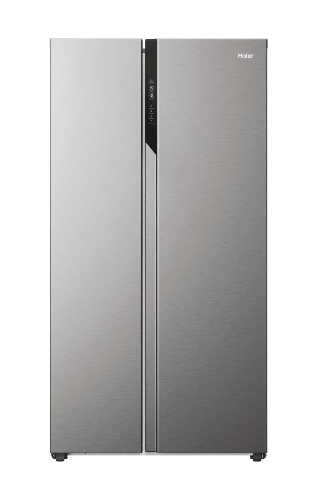 Haier HSR5918DNMP(UK) 90 CM, Side By Side Fridge Freezer Platinum Inox Finish
