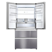 Haier HFR79F19EFGK(UK) Series 7 90cm Multi-Door Fridge Freezer with 10 Year Warranty-Sapphire Glass