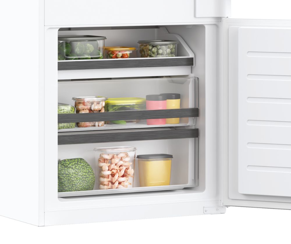 Haier HBW5719EK 193cm 70:30 70cm Wide No Frost Built-In Fridge Freezer-White