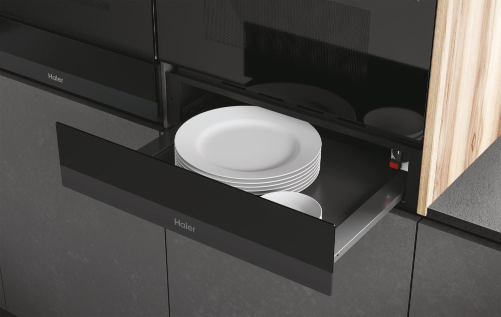Haier HWO15NWD6XB1 60cm Warming Drawer Stainless Steel & Black Front