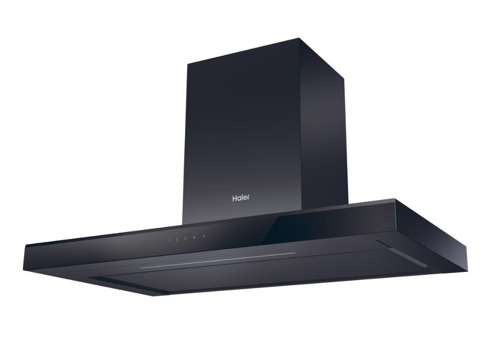 Haier HATS9CBS4B 90cm T-shaped Wall Mounted cooker hood-Black Finish