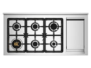 Bertazzoni HER126G2EAVT2 120 cm 6-burner+griddle, electric double oven Heritage Series-Avorio