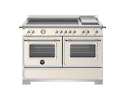Bertazzoni HER125I2EAVT2 120 cm induction top + griddle, electric double oven Heritage Series-Avorio
