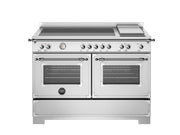 Bertazzoni HER125I2EXT2 120 cm induction top + griddle, electric double oven Heritage Series-Stainless Steel