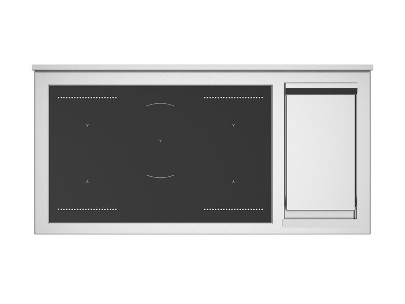Bertazzoni HER125I2EAVT2 120 cm induction top + griddle, electric double oven Heritage Series-Avorio
