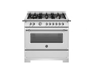 Bertazzoni HER96L1EXT2 90 cm 6-Burner, Electric Oven Heritage Series-Stainless Steel