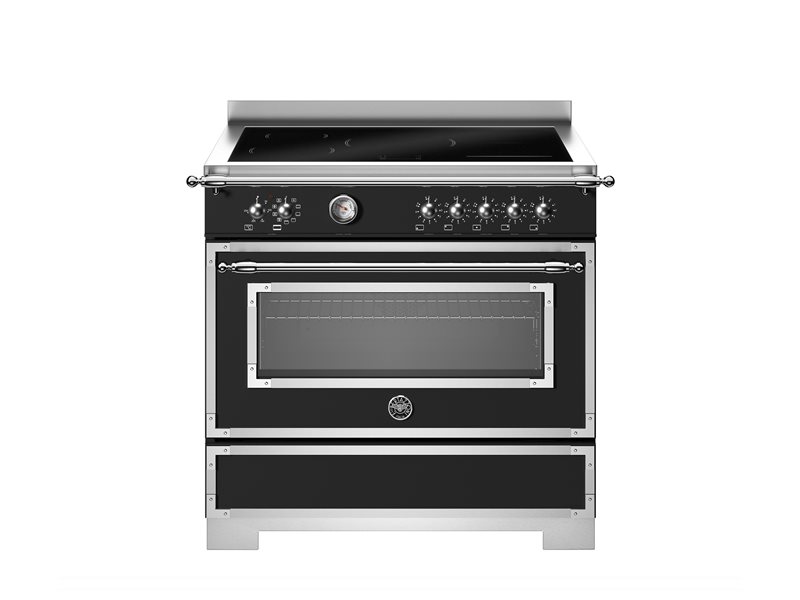 Bertazzoni HER95I1ENET2 90cm induction top, electric oven Heritage Series-Black