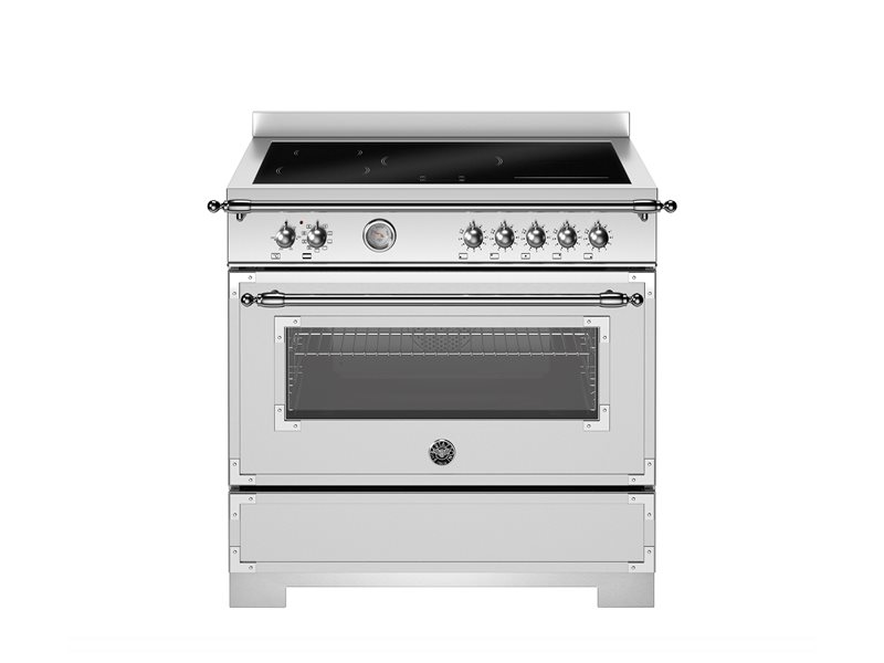 Bertazzoni HER95I1EXT2 90cm induction top, electric oven Heritage Series-Stainless Steel