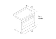 Bertazzoni MAS95I1EBIC2 90cm 5 induction top electric oven Master Series-White