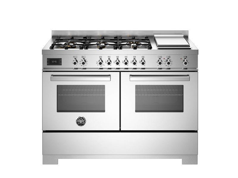 Bertazzoni PRO126G2EXT2 120 cm 6-burner + griddle, Electric Double Oven Professional Series- Stainless Steel