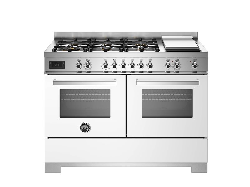 Bertazzoni PRO126G2EBIT2 120 cm 6-burner + griddle, Electric Double Oven Professional Series- White