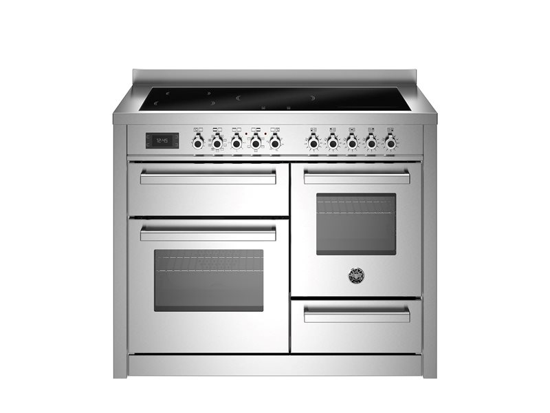 Bertazzoni PRO115I3EXT2 110 cm induction top electric triple oven Professional Series- Stainless Steel