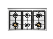 Bertazzoni PRO106L3EART2 100 cm 6 burner electric triple oven Professional Series-Orange