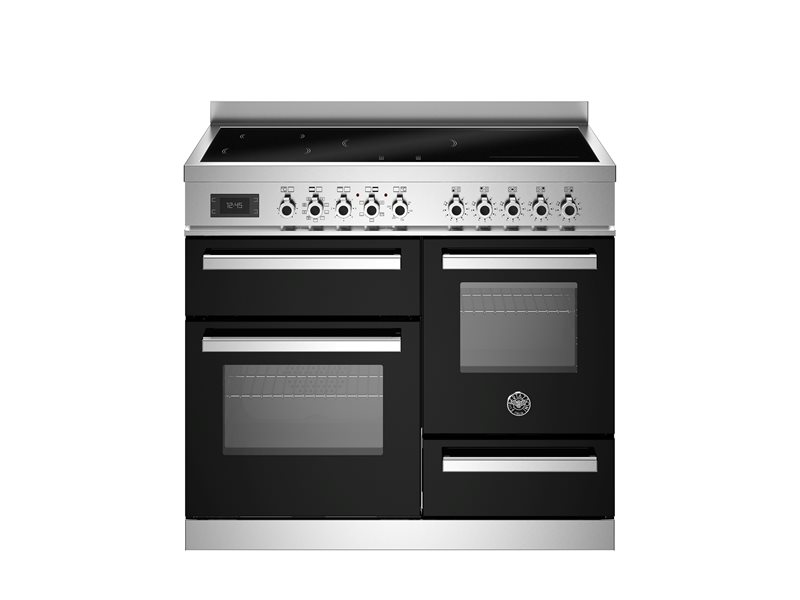 Bertazzoni PRO105I3ENET2 100 cm induction top electric triple oven Professional Series- Black