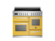 Bertazzoni PRO105I3EGIT2 100 cm induction top electric triple oven Professional Series- Yellow
