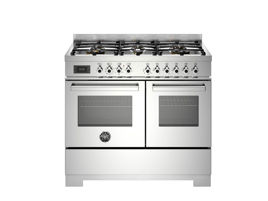 Bertazzoni PRO106L2EXT2 100 cm 6-burner electric double oven Professional Series-Stainless Steel