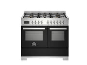Bertazzoni PRO106L2ENET2 100 cm 6-burner electric double oven Professional Series-Black
