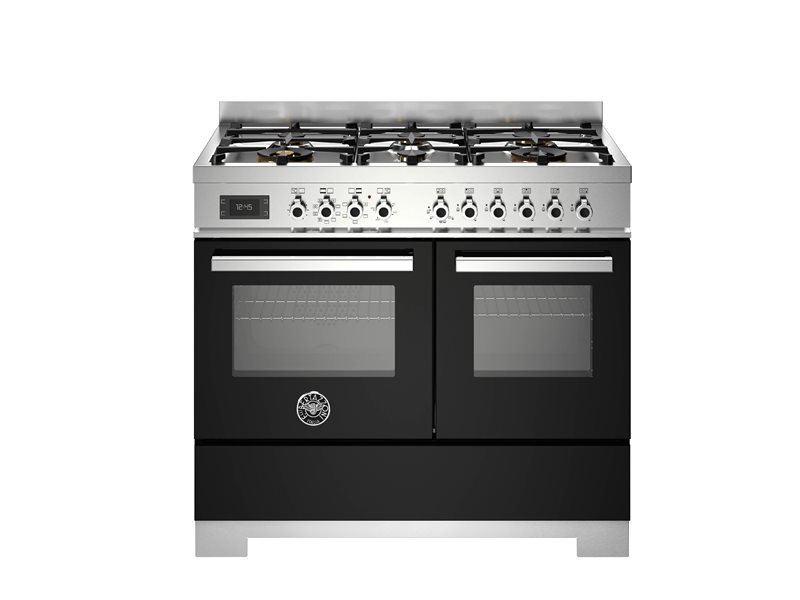 Bertazzoni PRO106L2ENET2 100 cm 6-burner electric double oven Professional Series-Black