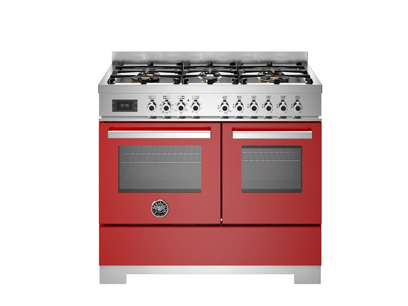 Bertazzoni PRO106L2EROT2 100 cm 6-burner electric double oven Professional Series-Red