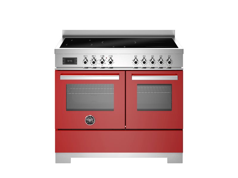 Bertazzoni PRO105I2EROT2 100 cm induction top electric double oven Professional Series-Red