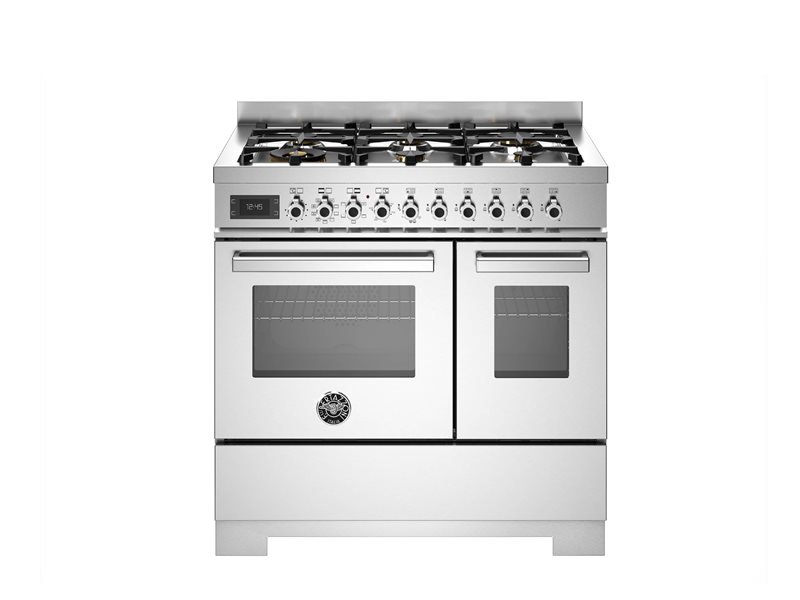 Bertazzoni PRO96L2EXT2 90 cm 6-burner electric double oven Professional Series-Stainless Steel