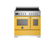 Bertazzoni PRO95I2EGIT2 90 cm induction top electric double oven Professional Series-Yellow