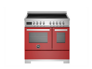 Bertazzoni PRO95I2EROT2 90 cm induction top electric double oven Professional Series-Red
