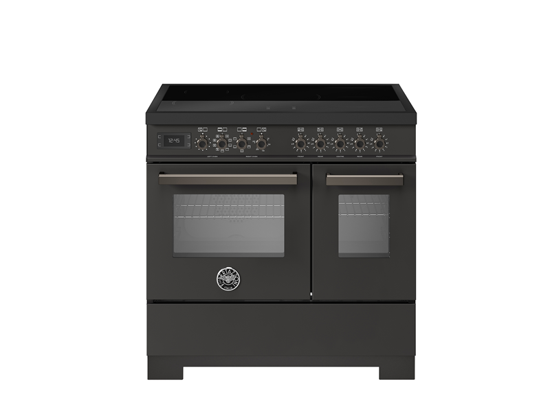 Bertazzoni PRO95I2ECAT2 90 cm induction top electric double oven Professional Series-Carbonio