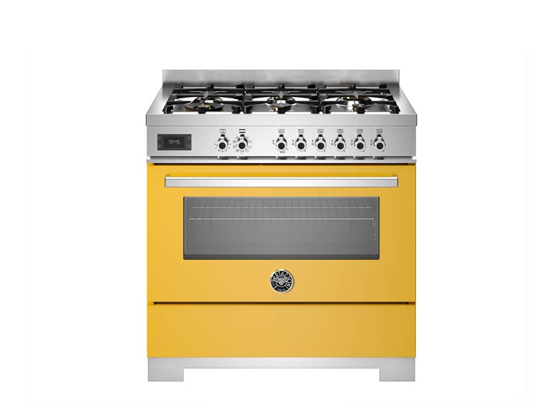 Bertazzoni PRO96L1EGIT2 90 cm 6-Burner, Electric Oven Professional Series-Yellow