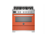 Bertazzoni PRO96L1EART2 90 cm 6-Burner, Electric Oven Professional Series-Orange