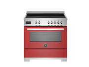 Bertazzoni PRO95I1EROT2 90 cm induction top, Electric Oven Professional Series-Red