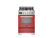 Bertazzoni PRO64L1EROT2 60 cm 4-burner electric oven Professional Series-Red