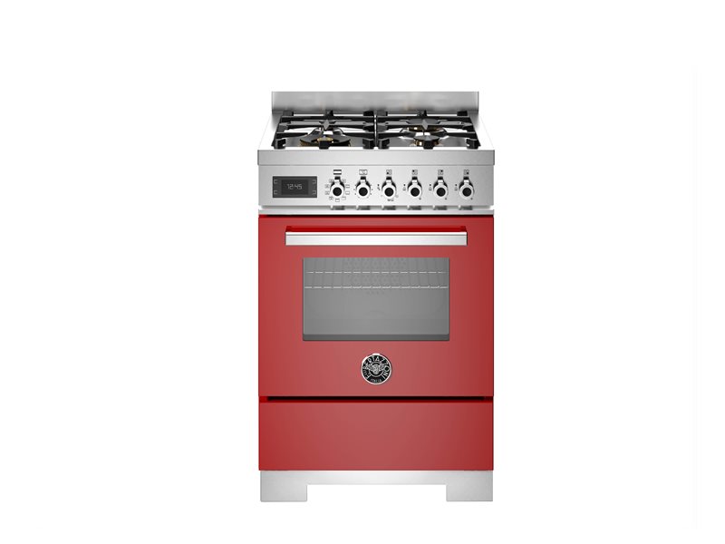 Bertazzoni PRO64L1EROT2 60 cm 4-burner electric oven Professional Series-Red