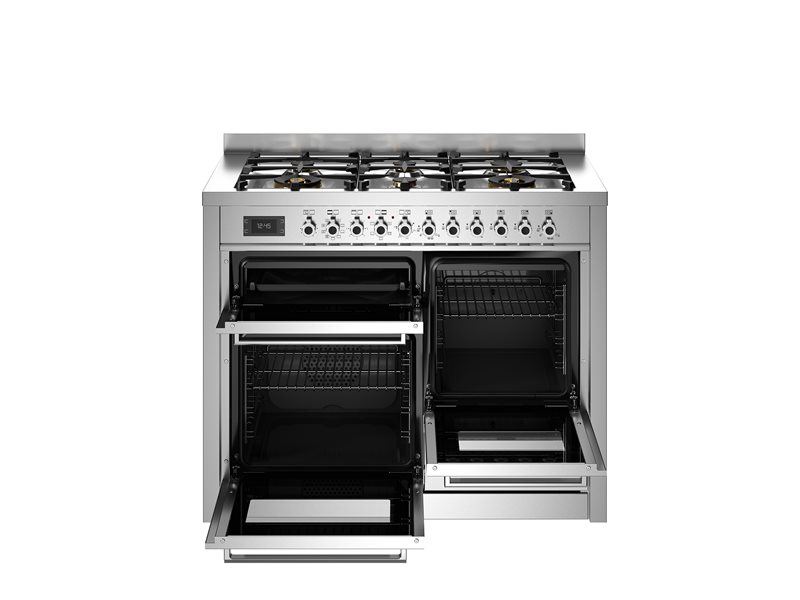 Bertazzoni PRO116L3EXT2 110 cm 6-burner electric triple oven Professional Series-Stainless Steel