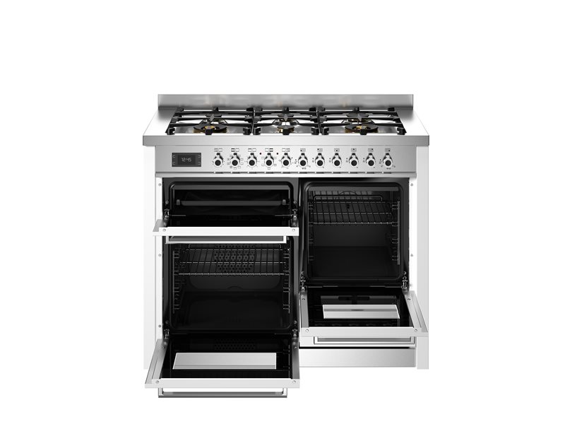 Bertazzoni PRO116L3EBIT2 110 cm 6-burner electric triple oven Professional Series- White