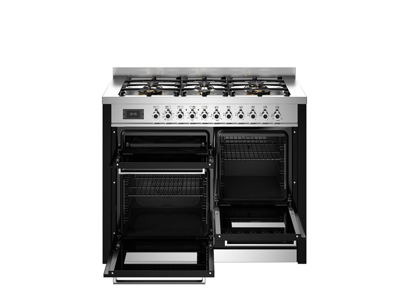 Bertazzoni PRO116L3ENET2 110 cm 6-burner electric triple oven Professional Series- Black