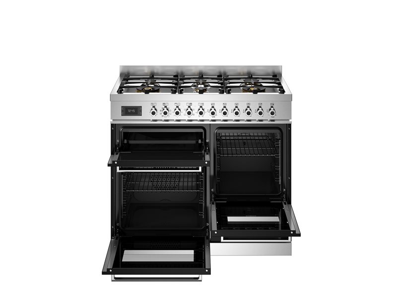 Bertazzoni PRO106L3ENET2 100 cm 6 burner electric triple oven Professional Series-Black